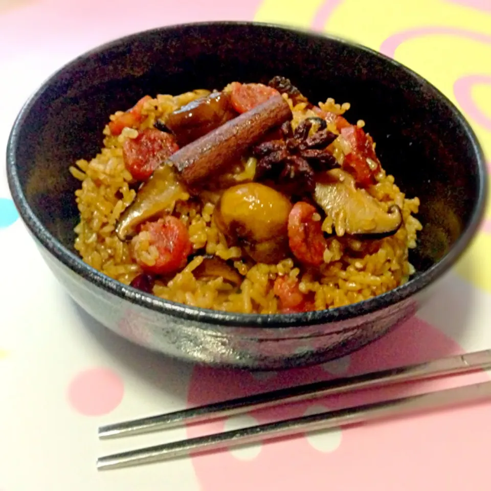 腊味饭（Chinese sausages rice)😋|Karen Leeさん