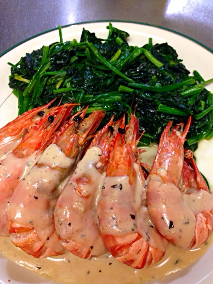 ebi with cream sauce|Oliveさん