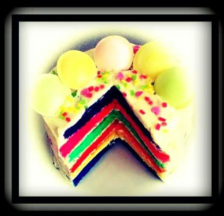 Rainbow cake...|Slimloloさん