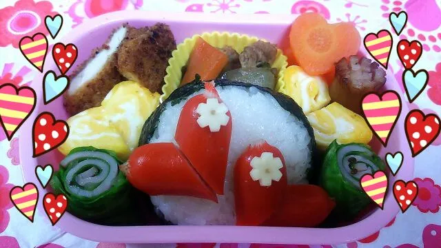 幼稚園弁当♪ハピハピバレンタイン♪|nanairoさん