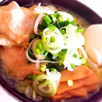 鶏塩チャーシューと鶏ガラ塩ラーメン！|いぬぬ🐶さん