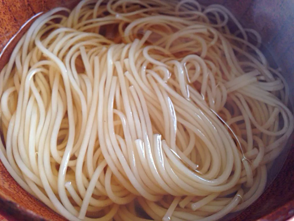 Snapdishの料理写真:超シンプルにゅうめん|Takkiさん