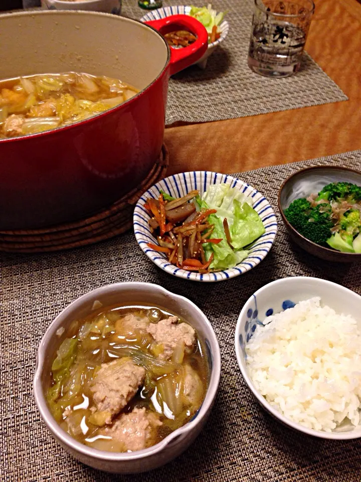 鶏だんごと白菜鍋 春雨入り|Sakikoさん