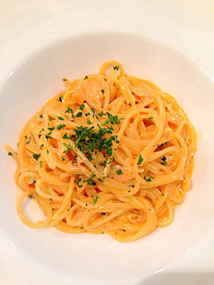 Salmon cream pasta|Bonjhing Comiaさん