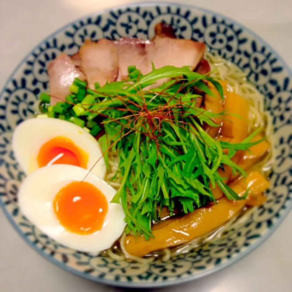 家ラーメン 高田馬場 麺家 宗 ちょっと水菜が多かったかな|Keitaさん