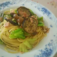 ナスとキャベツのスパゲッティ|さーたこさん