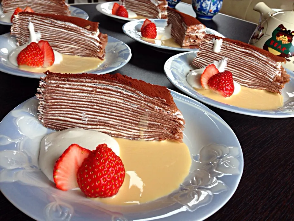 Chocolate Mille Feuille Crèpes|viviさん