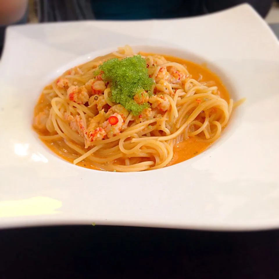 Baby crayfish pasta in creamy tomato sauce|해리さん