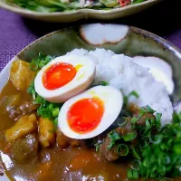 リリ師匠の味玉を1度でいいから牛すじカレーに乗っけてみたかったんです!!!