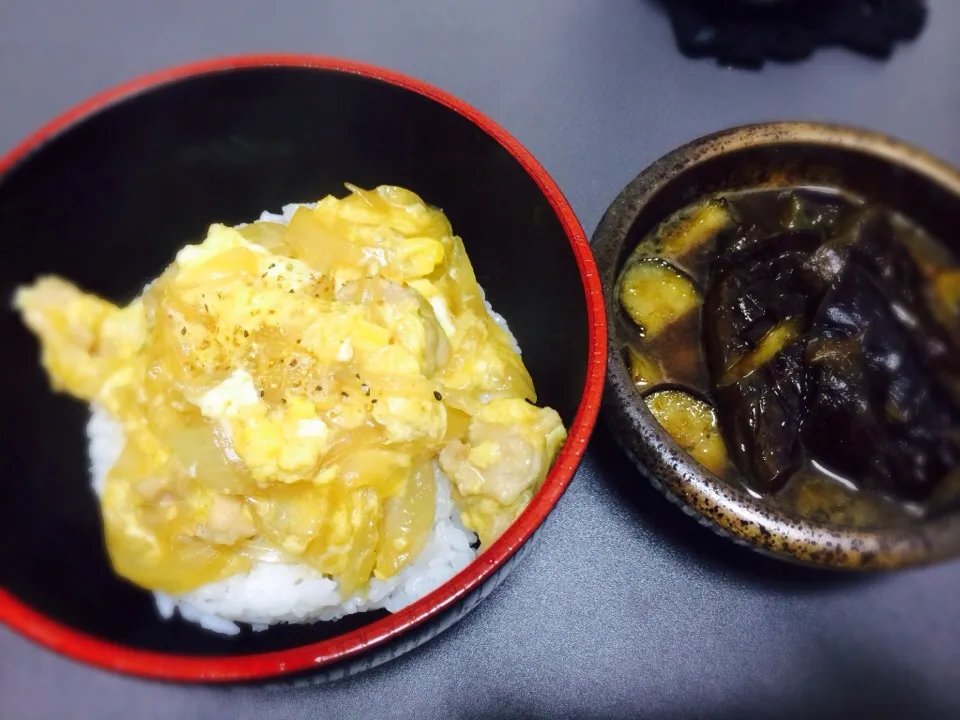 親子丼✳︎ナス煮浸し|◡̈⃝︎⋆︎*ヨッピーさん