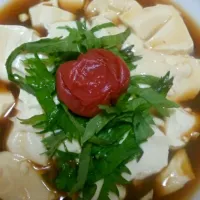 Snapdishの料理写真:あったか梅しそ豆腐|yukaさん