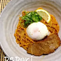 Snapdishの料理写真:うま辛♪  ビビン麺〜今日は昼夜麺類でした(笑)