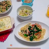 あったかパスタとグラタン|ともさん