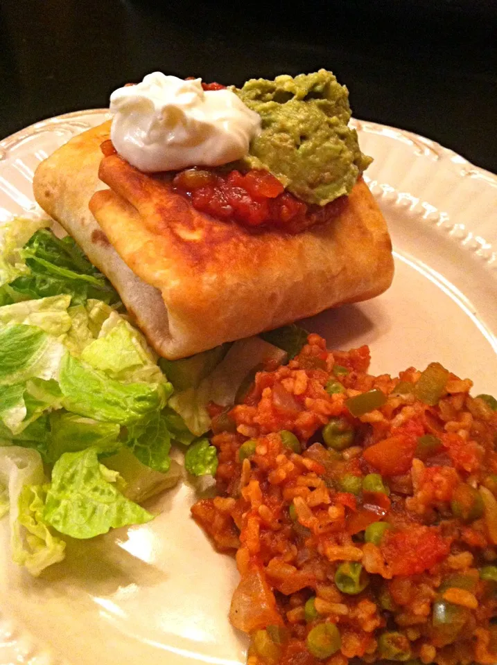 Chicken Chimichanga and Spanish Rice|K Goodnessさん