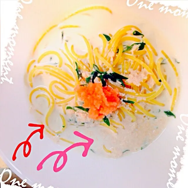 Snapdishの料理写真:明太クリームパスタ|nachineさん