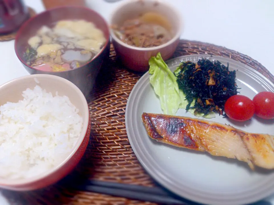 鰆塩麹＆醤油麹漬け ひじき 煮物 お吸い物（麩の宝；インスタント）|にゃろめさん