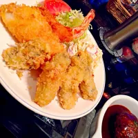 ミックスフライ定食(((o(*ﾟ▽ﾟ*)o)))|Miya  Simizuさん