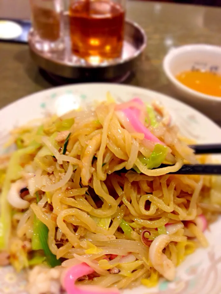 長崎中華街 江山楼の皿うどん 太麺ソー酢がけ|tonさん