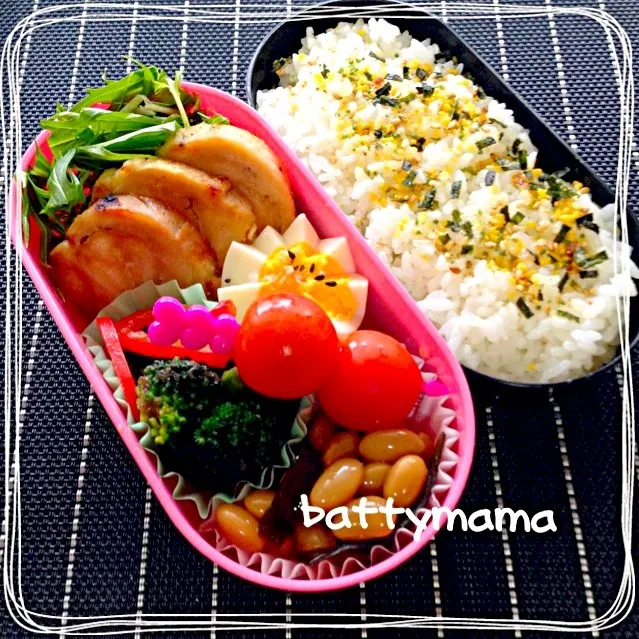 Snapdishの料理写真:作っておくと何かと便利♡鶏ハム弁当〜☆battymamaのヘルシー美味しい女子弁当〜☆|ばってぃーまま＠♪さん