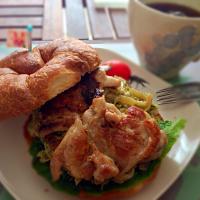 チキンソテー&バジルきのこサンド