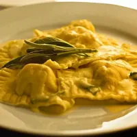 Snapdishの料理写真:Butternut Squash Ravioli W/Sage Alfredo Sauce|AJ ceriさん