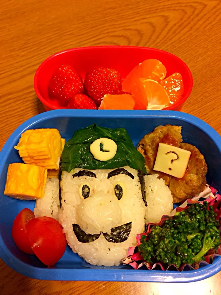 Snapdishの料理写真:ルイージのキャラ弁|smile lilyさん