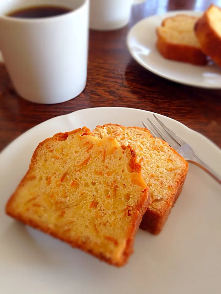 オレンジのパウンドケーキ。|にゃふ。さん