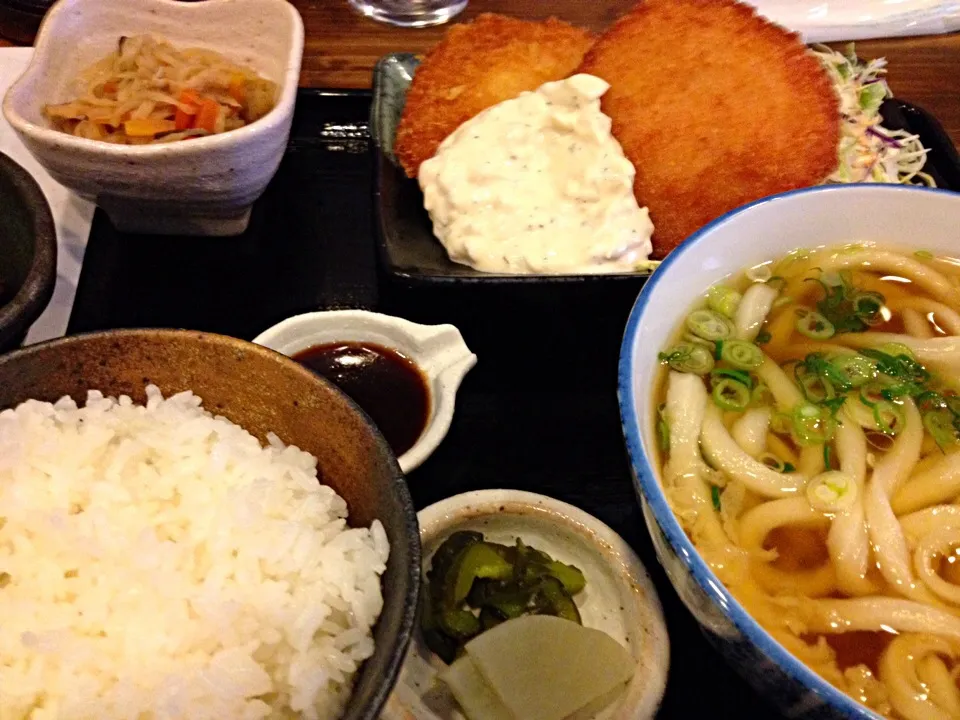 ハムカツ定食 うどん大|buhizouさん