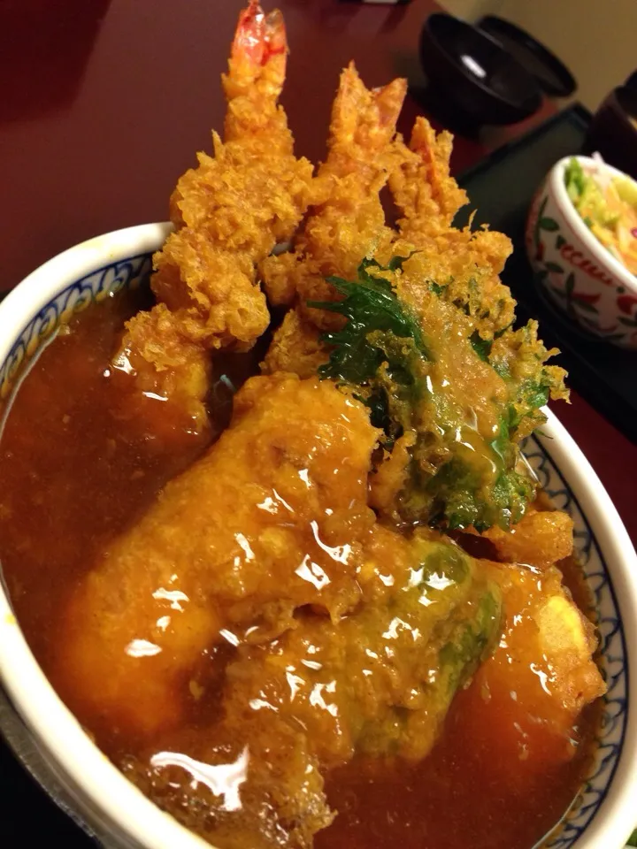 Snapdishの料理写真:カレー天丼アゲイン。|たけうちさん