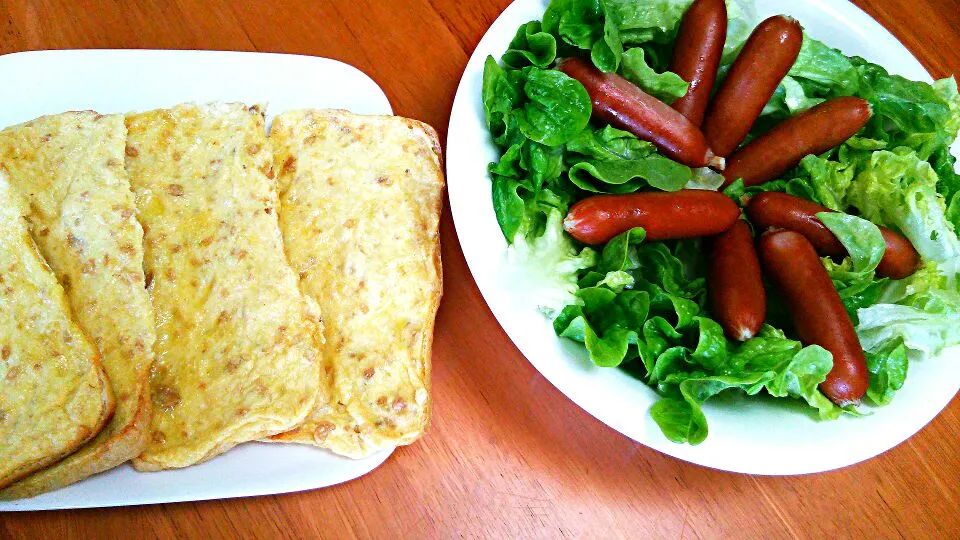 Snapdishの料理写真:まるでパン？な
糖質制限朝ごはん。|Misako Tanakaさん