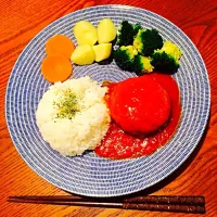 Snapdishの料理写真:ハンバーグプレート|tamacoさん