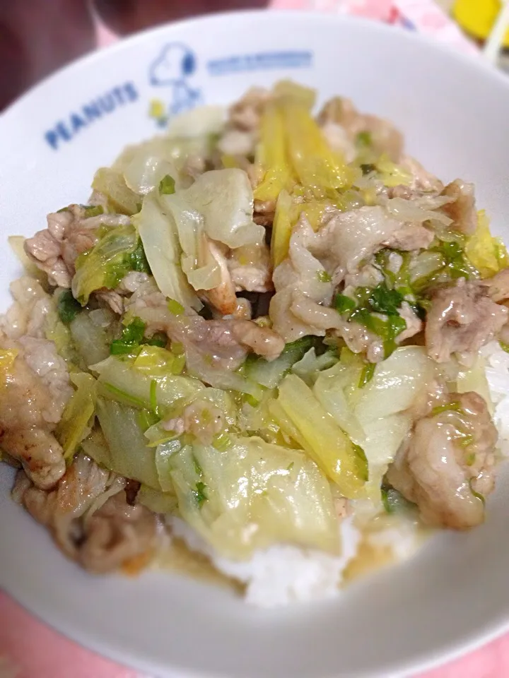 豚肉 白菜 中華丼|🐶たぬとんキッチンさん