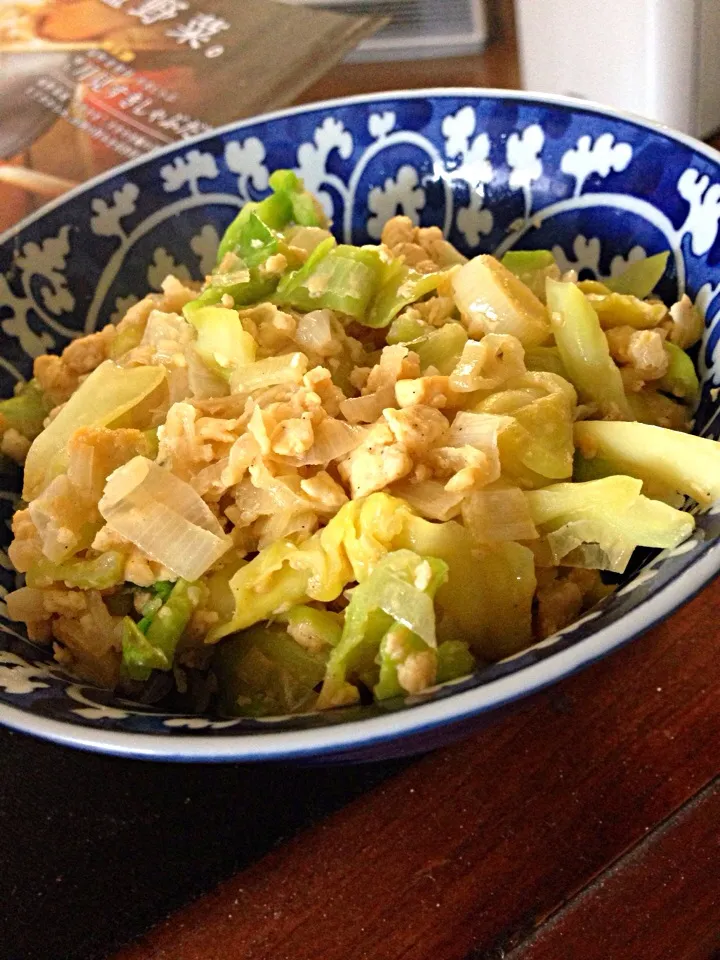 ネギキャベ玉丼|はちさん