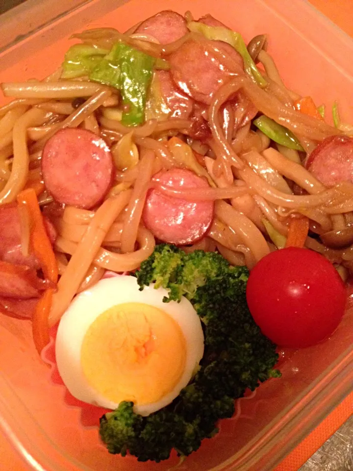 今日の焼きうどん弁当☆|くうさん