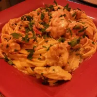 Cajun Shrimp and Chicken Pasta|terrence pさん