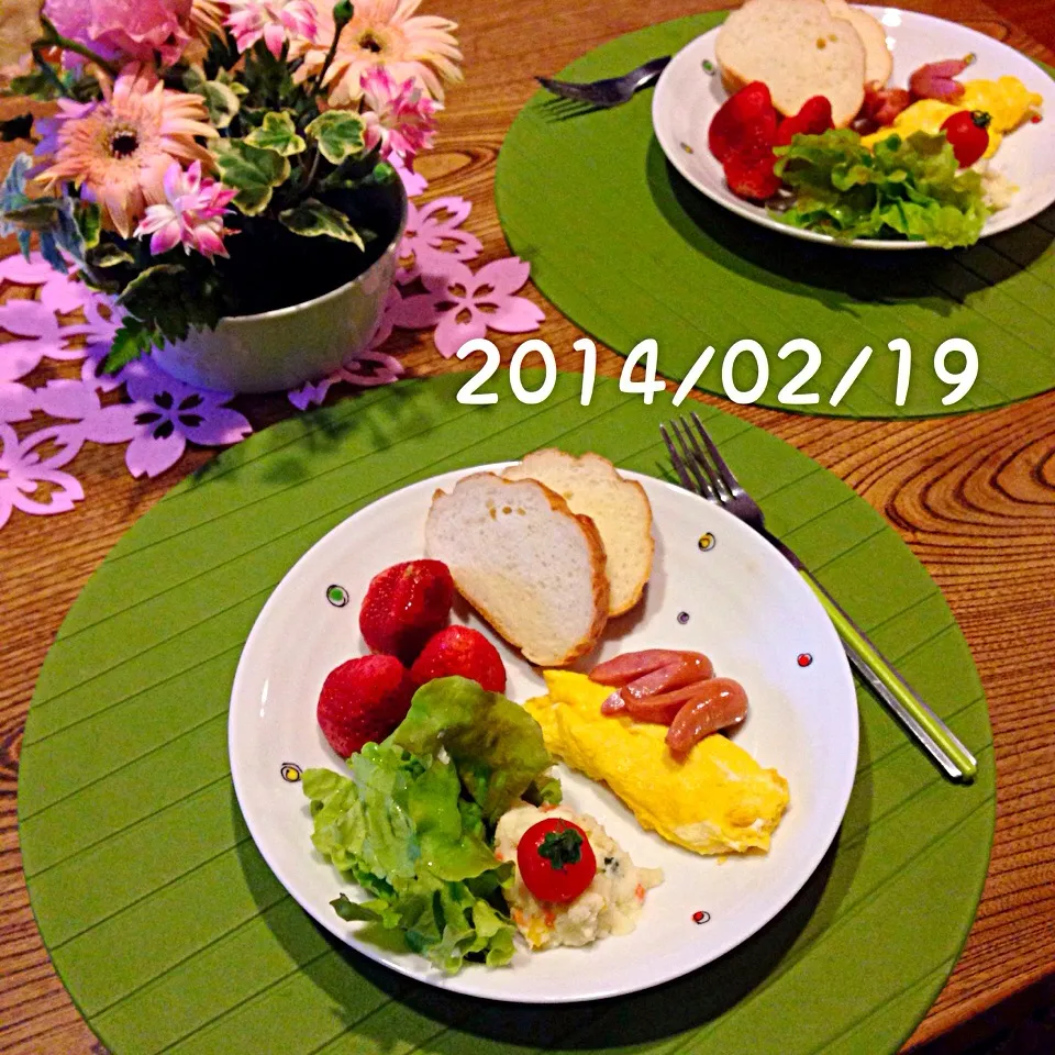 Snapdishの料理写真:朝ごはん  2014!2・19|ローゼルさん