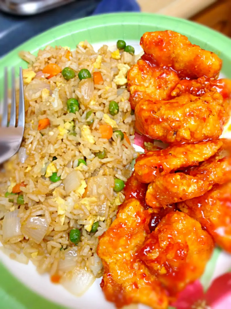 Fried rice and sweet/sour chicken|macey aucoinさん