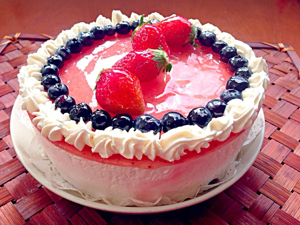 Klala's Swooshing mousse cake yogurt🍓くららさんのﾖｰｸﾞﾙﾄでしゅわしゅわ〜んﾑｰｽｹｰｷ苺Ver.|🌈Ami🍻さん