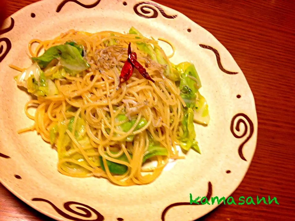 春キャベツとシラスのペペロンチーノ🍝|かまさん