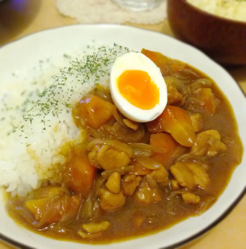 マッシュポテトとチキンカレー|じゅんさん