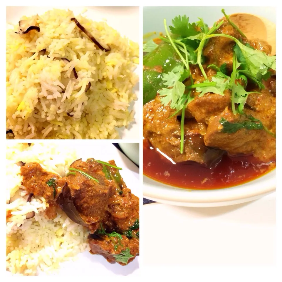 Mutton curry + Butter mushroom rice|Nur Izmiraさん