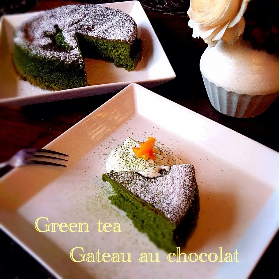 Green tea Gateau au chocolat 🍵|welcomeizumiさん