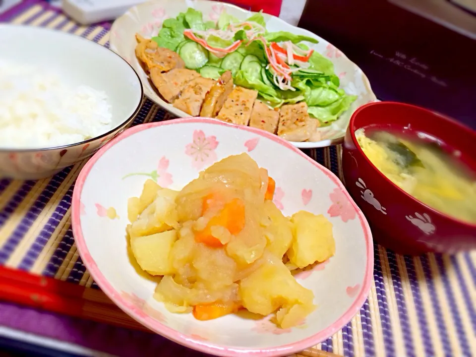 2014.02.20夜ご飯♡肉なし肉じゃが♡(笑)|miyuさん