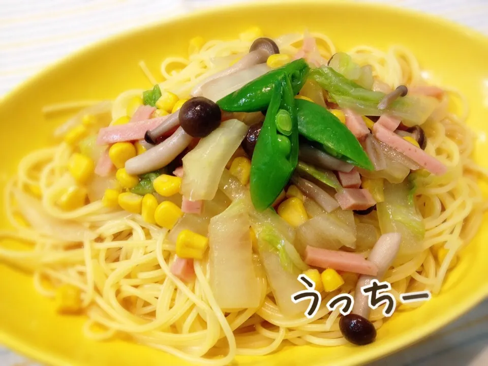 野菜たっぷりのスープパスタ|うっちーさん