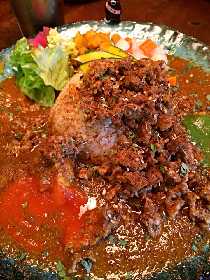 Snapdishの料理写真:BOTANI ;CURRYのボタニカレー、ダブルキーマをトッピング1辛で！2014#80 (839)|大阪カレー部長さん