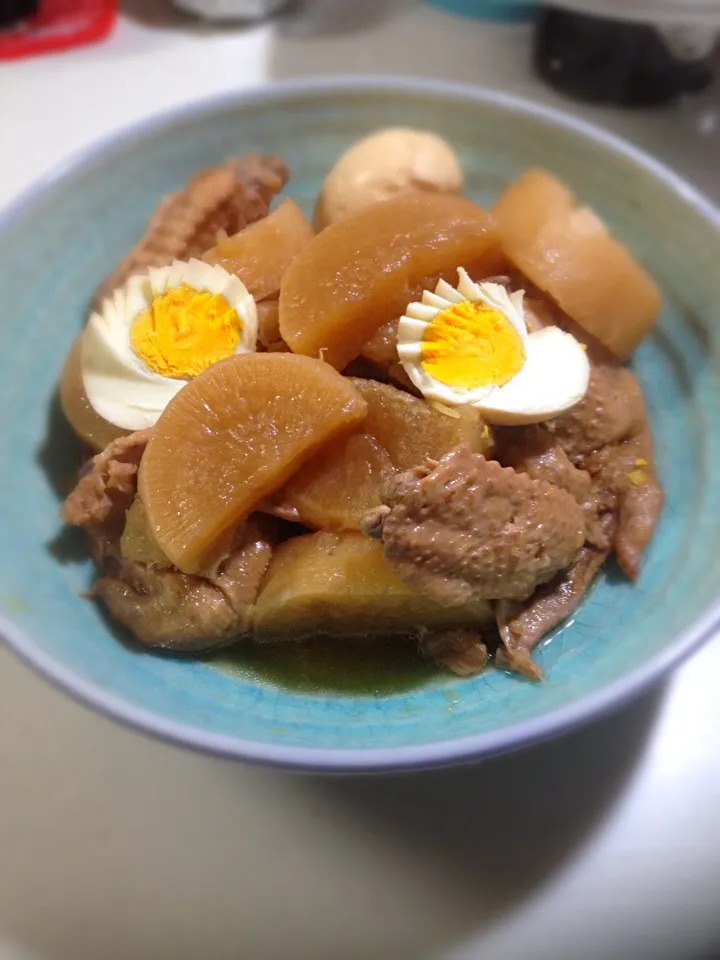 鶏手羽と大根の煮物|スープさん