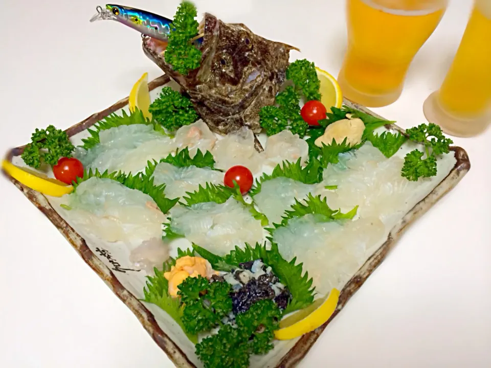 my homemade Hirame sashimi|Catalinakawazakiさん