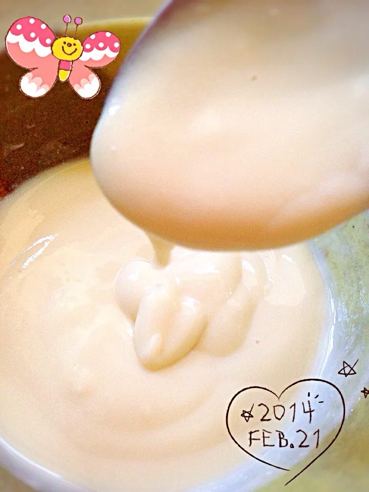 Snapdishの料理写真:自家製植物性ヨーグルト4回転目❤︎Homemade vegetable yogurt 4|Misuzu(@misumisu0722 )さん