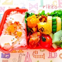 今日も！子ぶたツインズのお弁当〜⭐️|rikkoさん