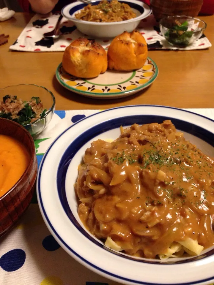 Beef stroganoff dinner :)|mさん